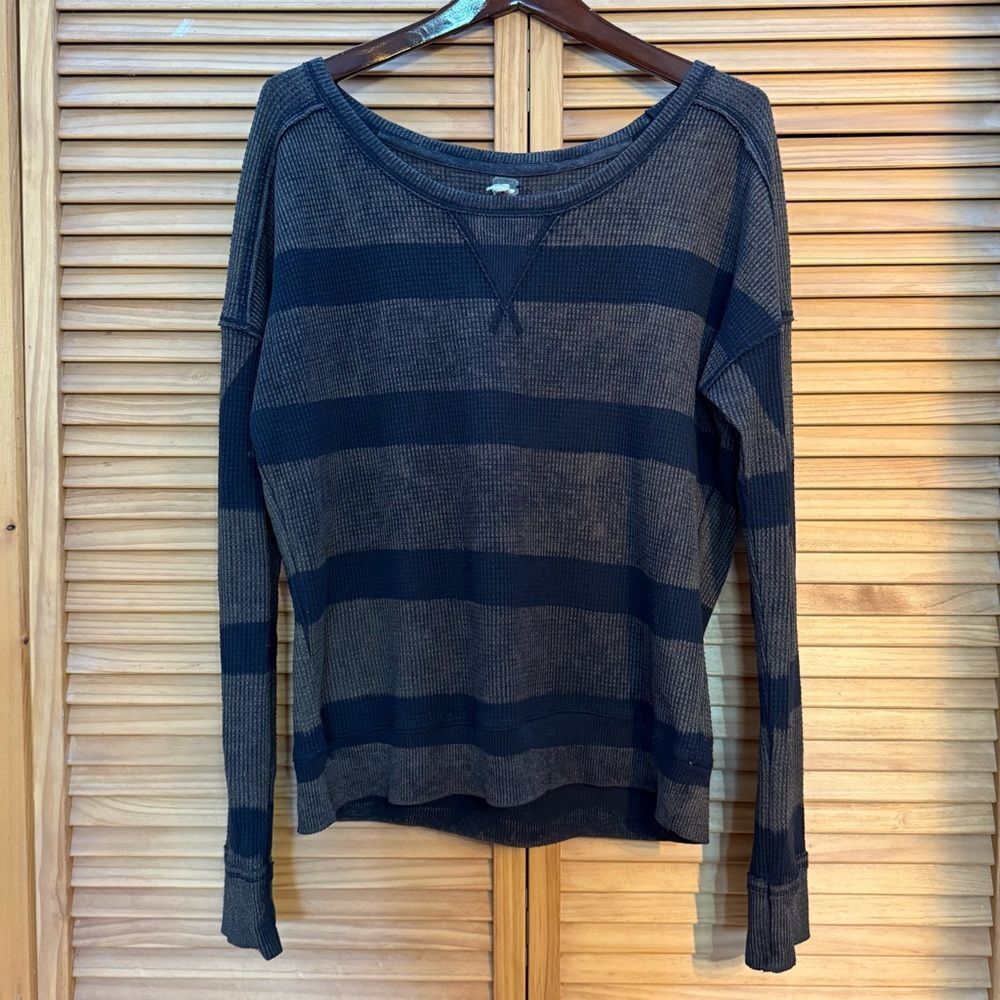 We The Free Striped Long Sleeve Top small